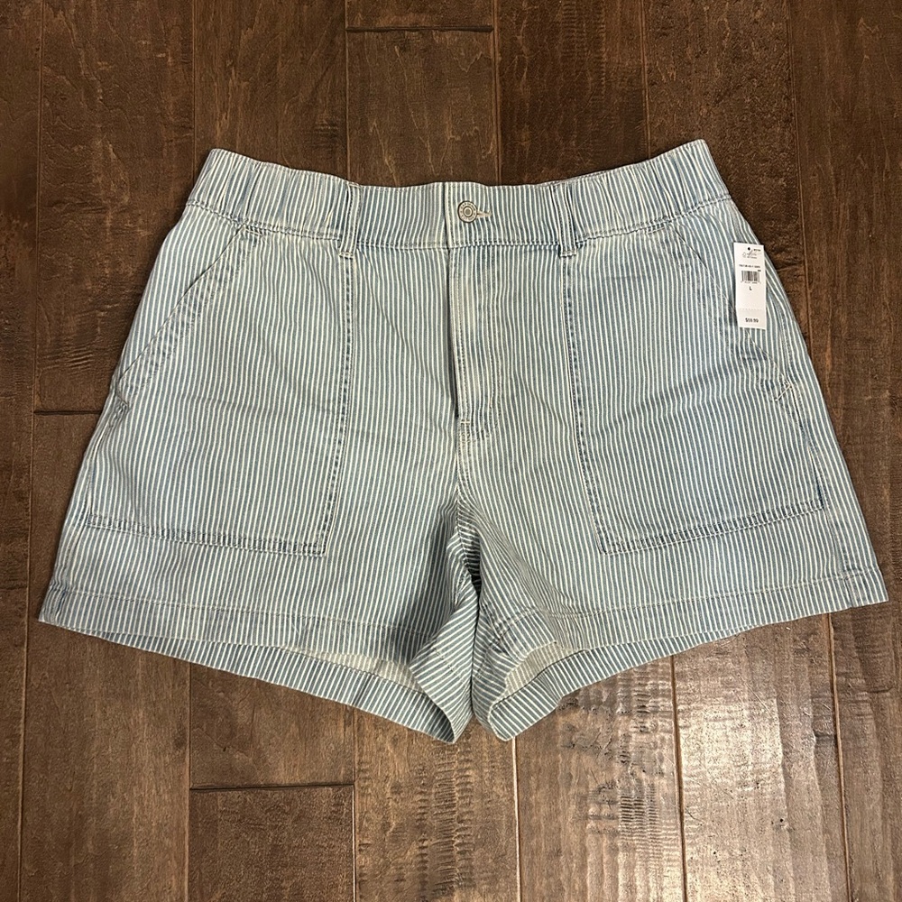 Striped Blue Women's Shorts